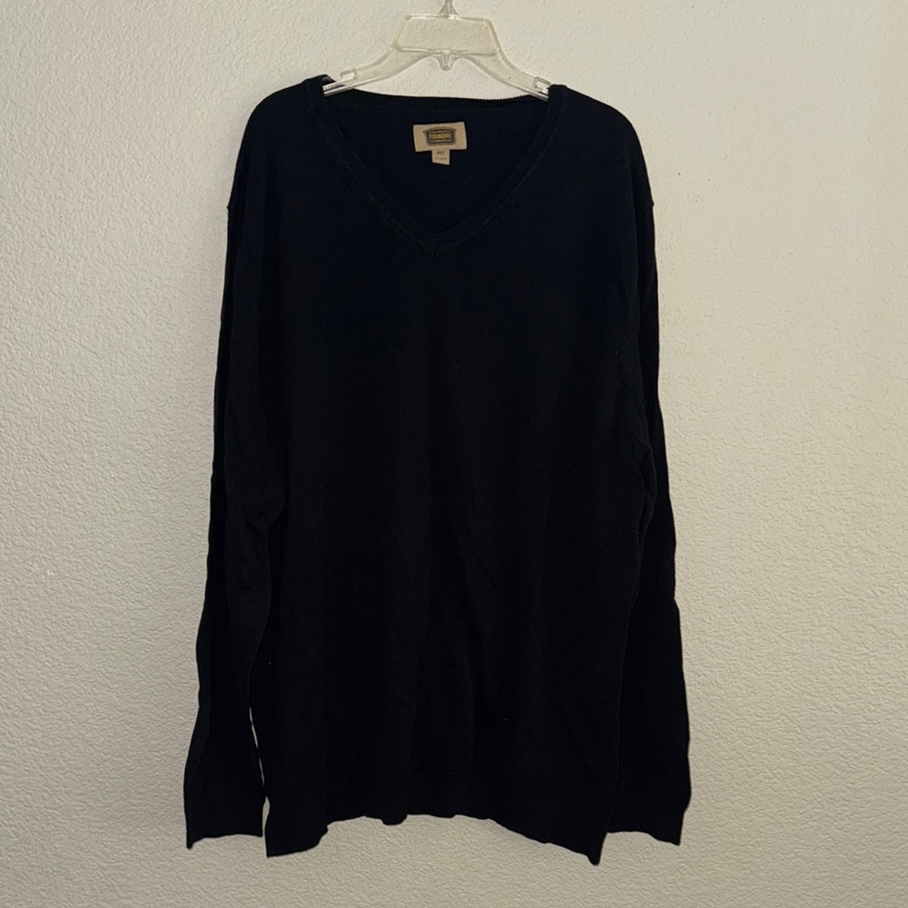 The Foundry Supply Co. Men's Dark V-Neck Sweater